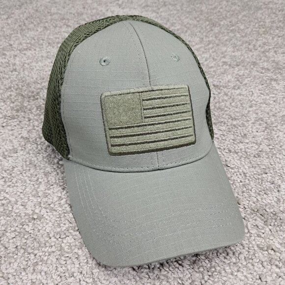 Highland Tactical Men's Trucker Hat American Pride Flex Fit Green One Size - Picture 1 of 7
